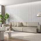 Painel Ripado Canelado/Ondulado Branco 2750 x 445 x 9mm