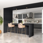 Painel Ripado Canelado/Ondulado Preto 2750 x 445 x 9mm