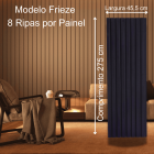 Painel Ripado Frieze Preto 2750 x 455 x 9mm