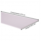 Painel Ripado Canelado/Ondulado Branco 2750 x 445 x 9mm