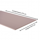 Painel Ripado Canelado/Ondulado Cinza 2750 x 445 x 9mm