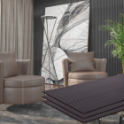 Painel Ripado Canelado/Ondulado Preto 2750 x 445 x 9mm