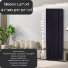 Painel Ripado/Forro Lambri Preto 2750 x 455 x 9mm