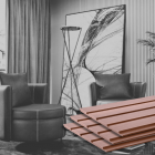 Painel Ripado/Forro Lambri Nogueira 2750 x 455 x 9mm